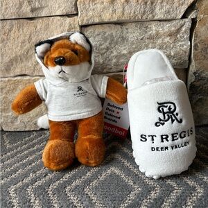 St. Regis Deer Valley Plush Fox and Pet Slipper